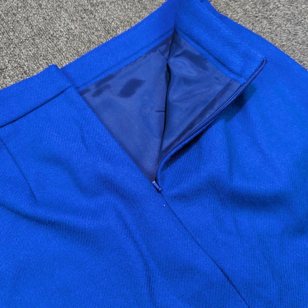 Pure Collection Classic Pencil Skirt 6 Sapphire Blue 100% Wool British Cloth NWT - Picture 8 of 12